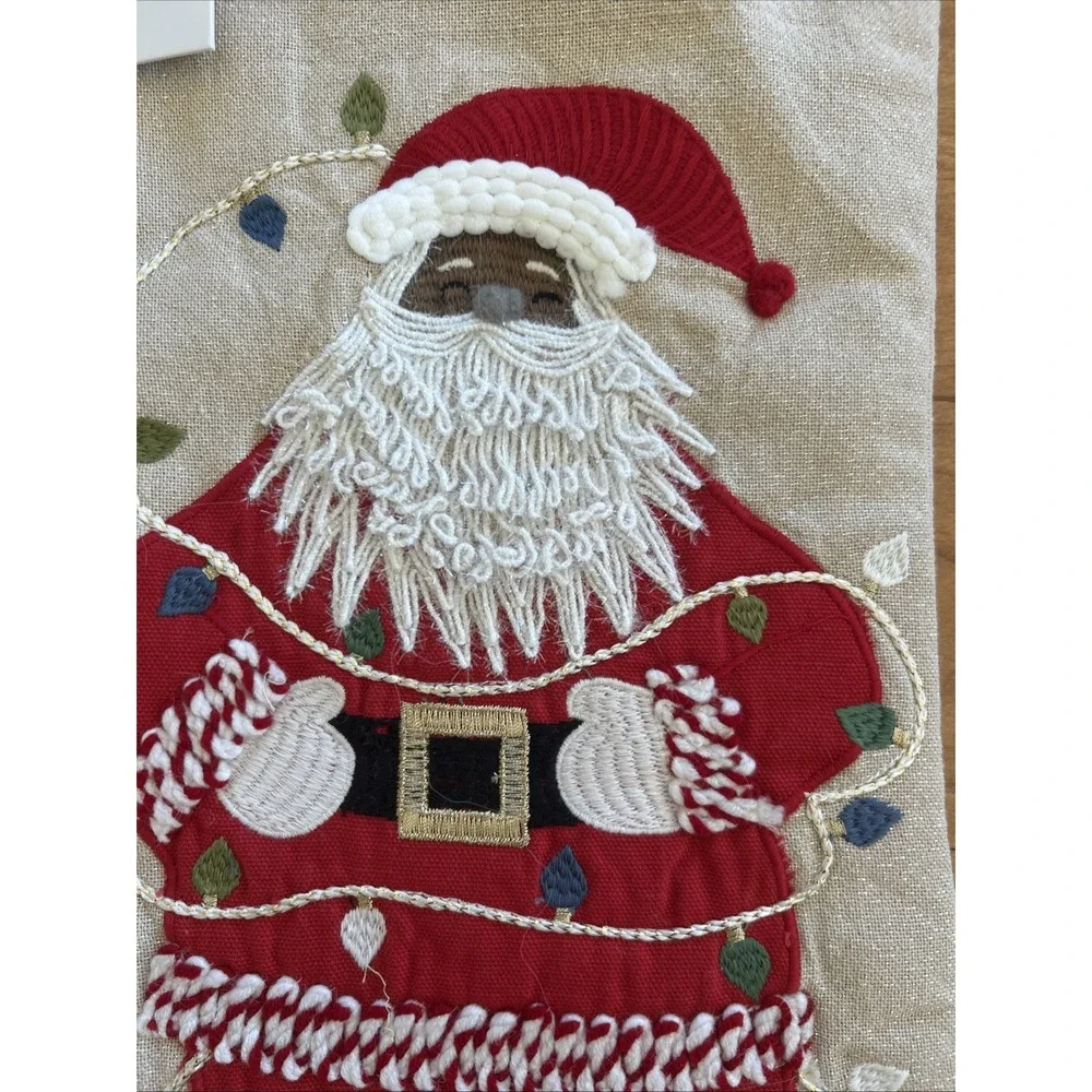 CYNTHIA ROWLEY Santa Christmas Tree Lights Stocking‎ 22 inch